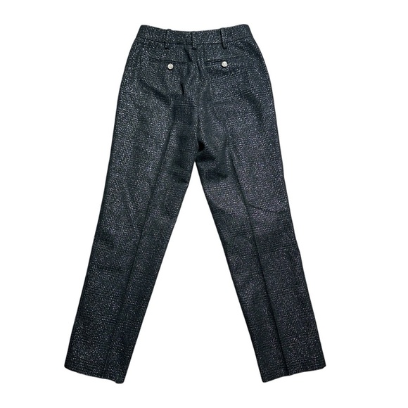 Zadig & Voltaire Black Peter Check Metallic Straight Leg Trousers EU 40 - Picture 9 of 9